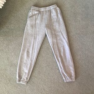 Grey jogger sweatpants